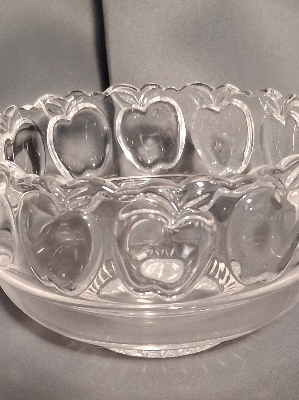 Tiffany And Co. Apple Crystal Candy Dish with Signature